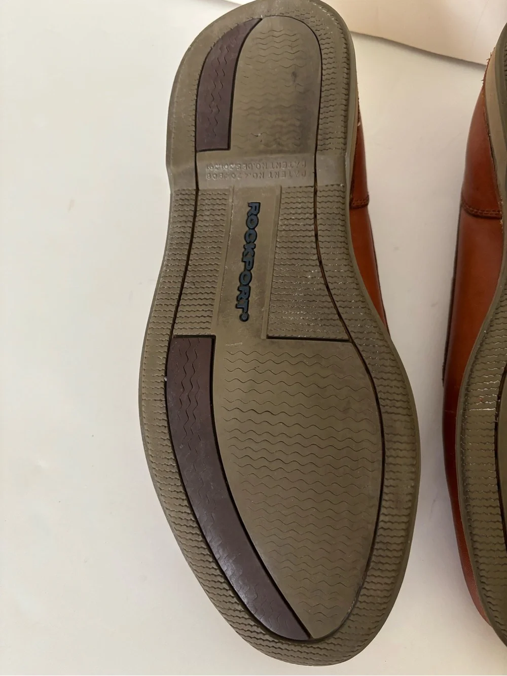 ROCKPORT Men’s Tan Leather Boat Shoes Size 8.5
